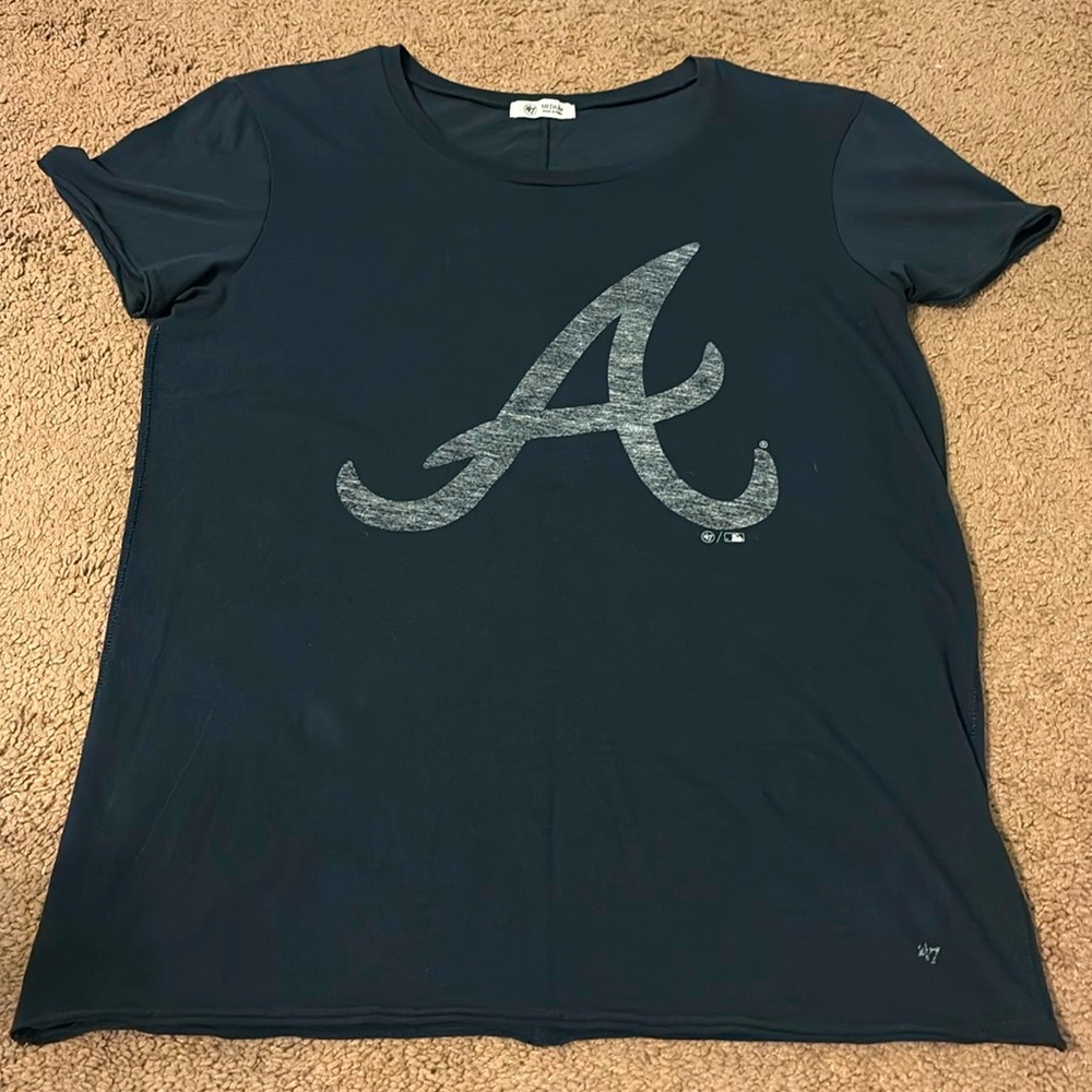 Atlanta Braves ’47 Brand Navy T Shirt Women's Size M